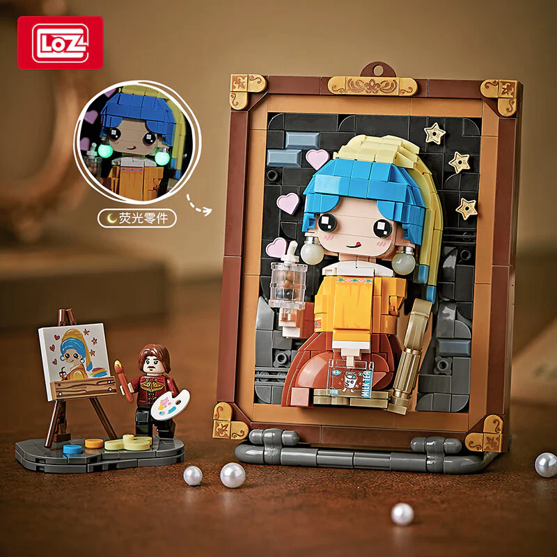 World Motion: A Girl Drinking Pearl Milk Tea 俐智LOZ 1287 image 1