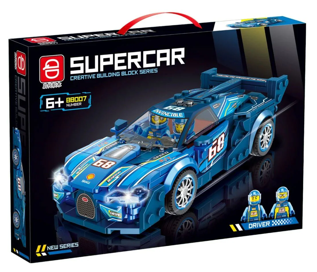 Blue sports car 8807 启代 88007