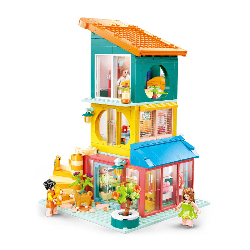 Girls: Colored folding houses 小鲁班 Sluban M38-B1090