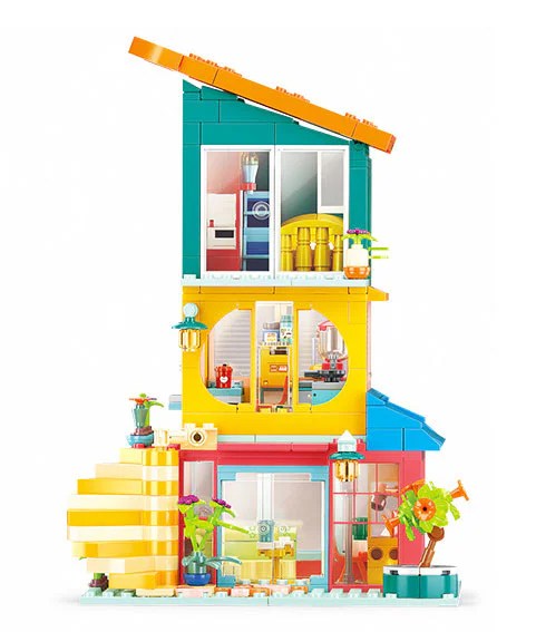 Girls: Colored folding houses 小鲁班 Sluban M38-B1090 image 1