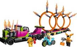 stunts: stunt trucks and fire ring challenges
