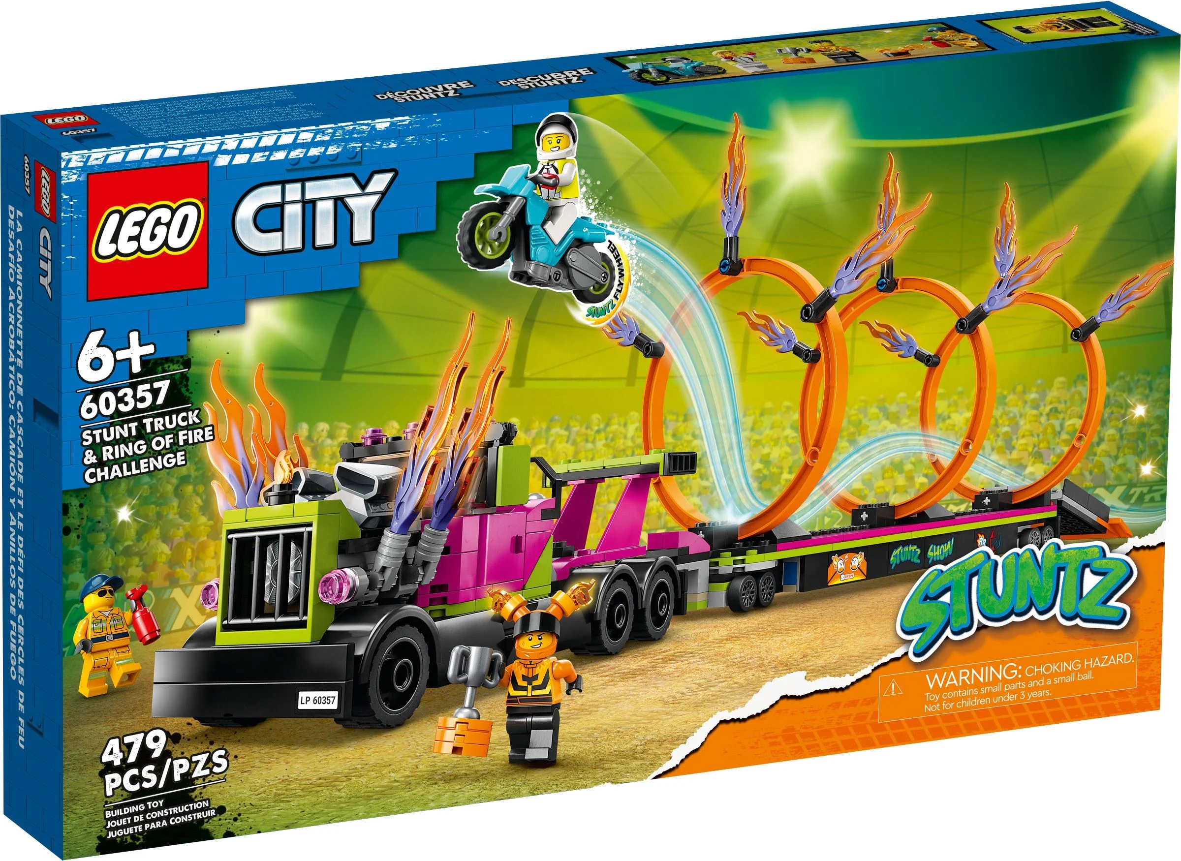 stunts: stunt trucks and fire ring challenges 乐高 LEGO 60357 image 3