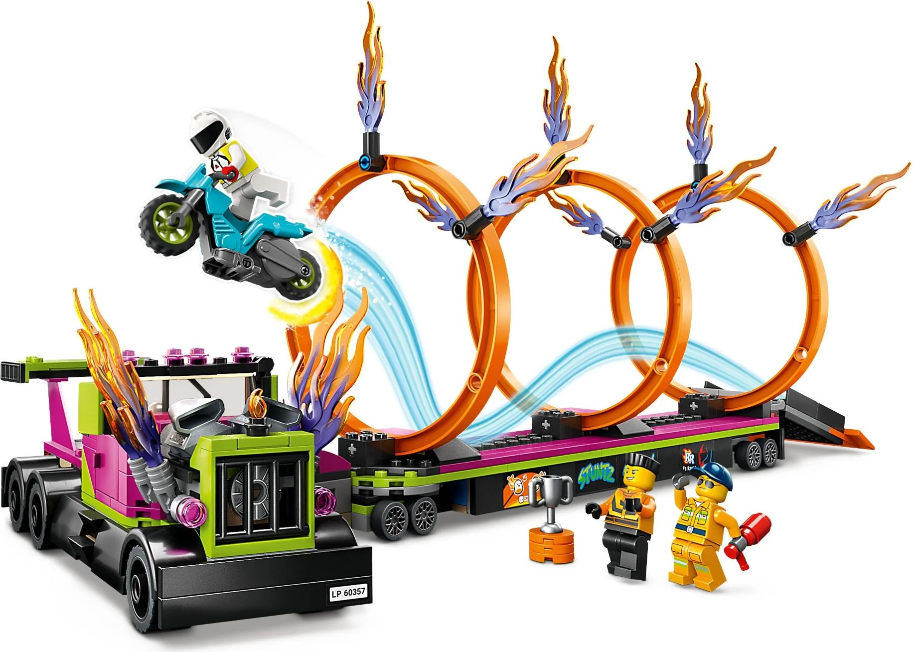 stunts: stunt trucks and fire ring challenges 乐高 LEGO 60357 image 6