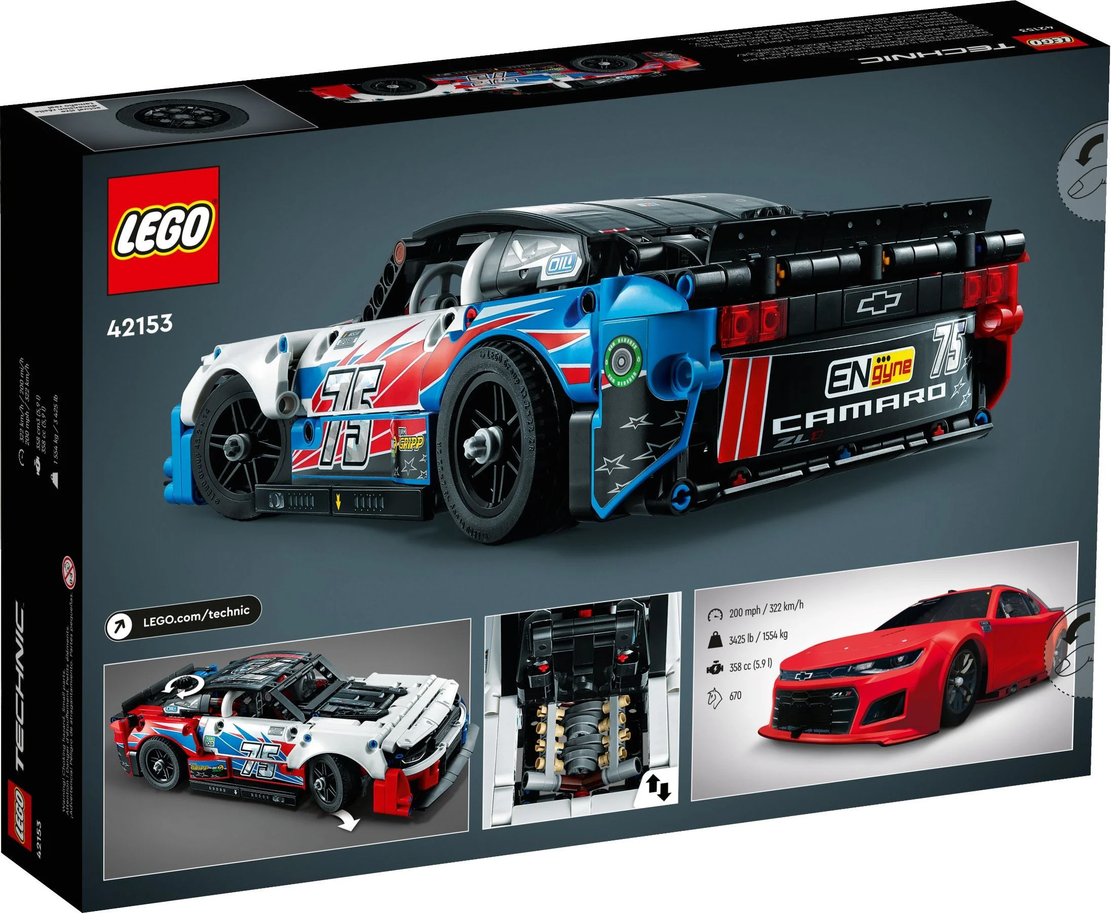 NEW GENERATION, CHEVRAN, COMERO ZL1 NASCAR 乐高 LEGO 42153 image 3