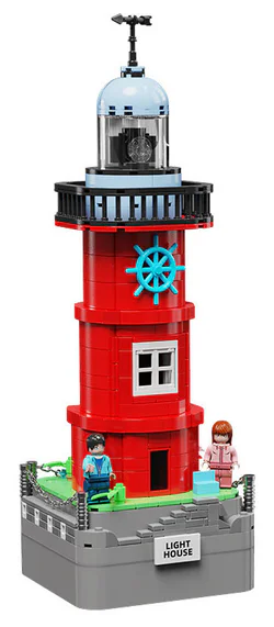 Lighthouse music box, red