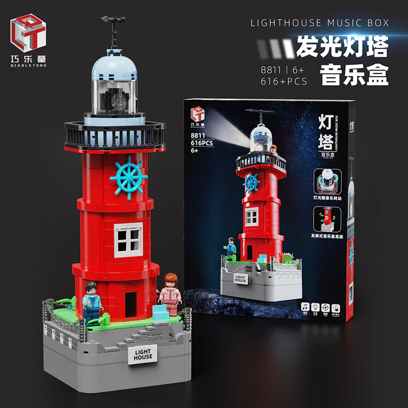 Lighthouse music box, red 巧乐童 8811 image 1