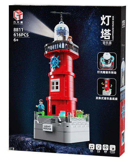 Lighthouse music box, red 巧乐童 8811 image 2