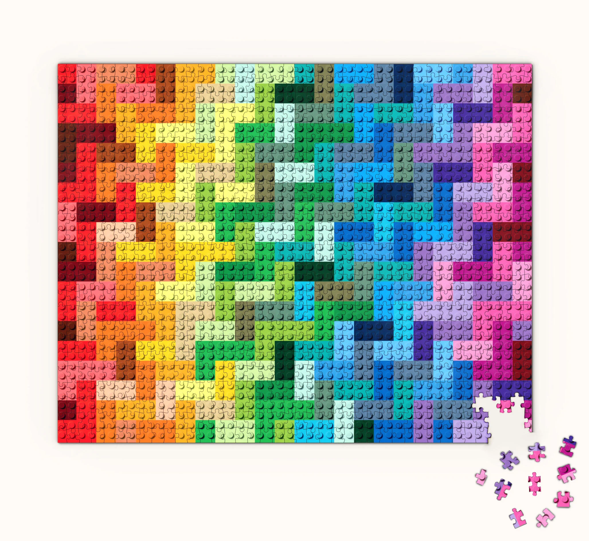 Puzzle: 1,000 pieces of rainbow brick 乐高 LEGO 5007072 image 1
