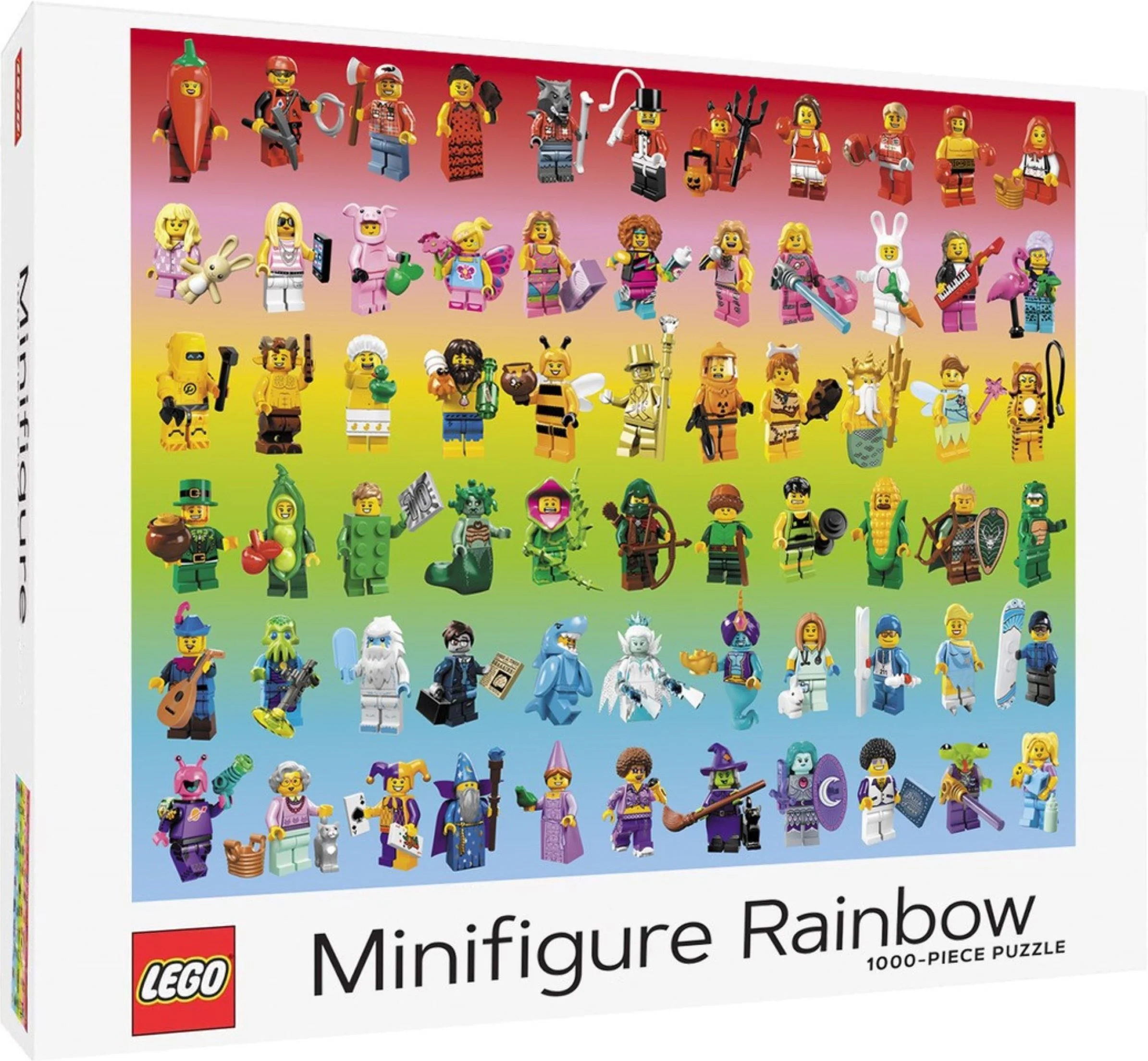 A puzzle: a thousand pieces of a mini-coloured rainbow 乐高 LEGO 5007643