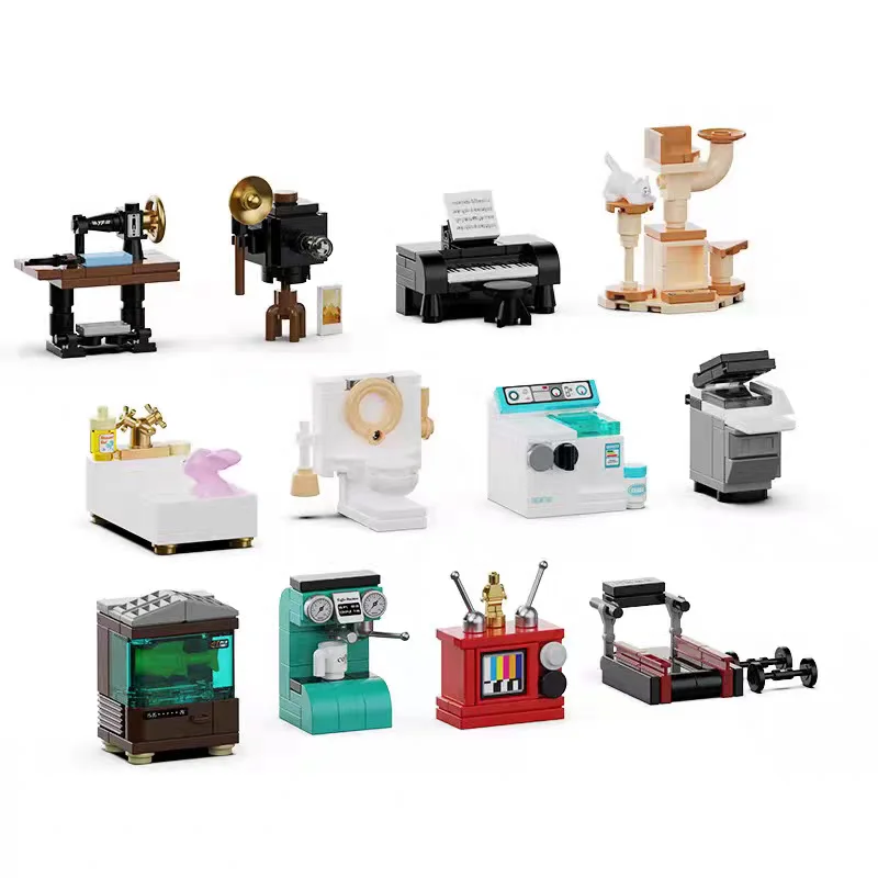 Mini home, living room, rest room, music room, bathroom 迪库 DECOOL/酷小砖 BrickCool 55002
