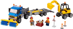 Vacuum cleaner and excavator.