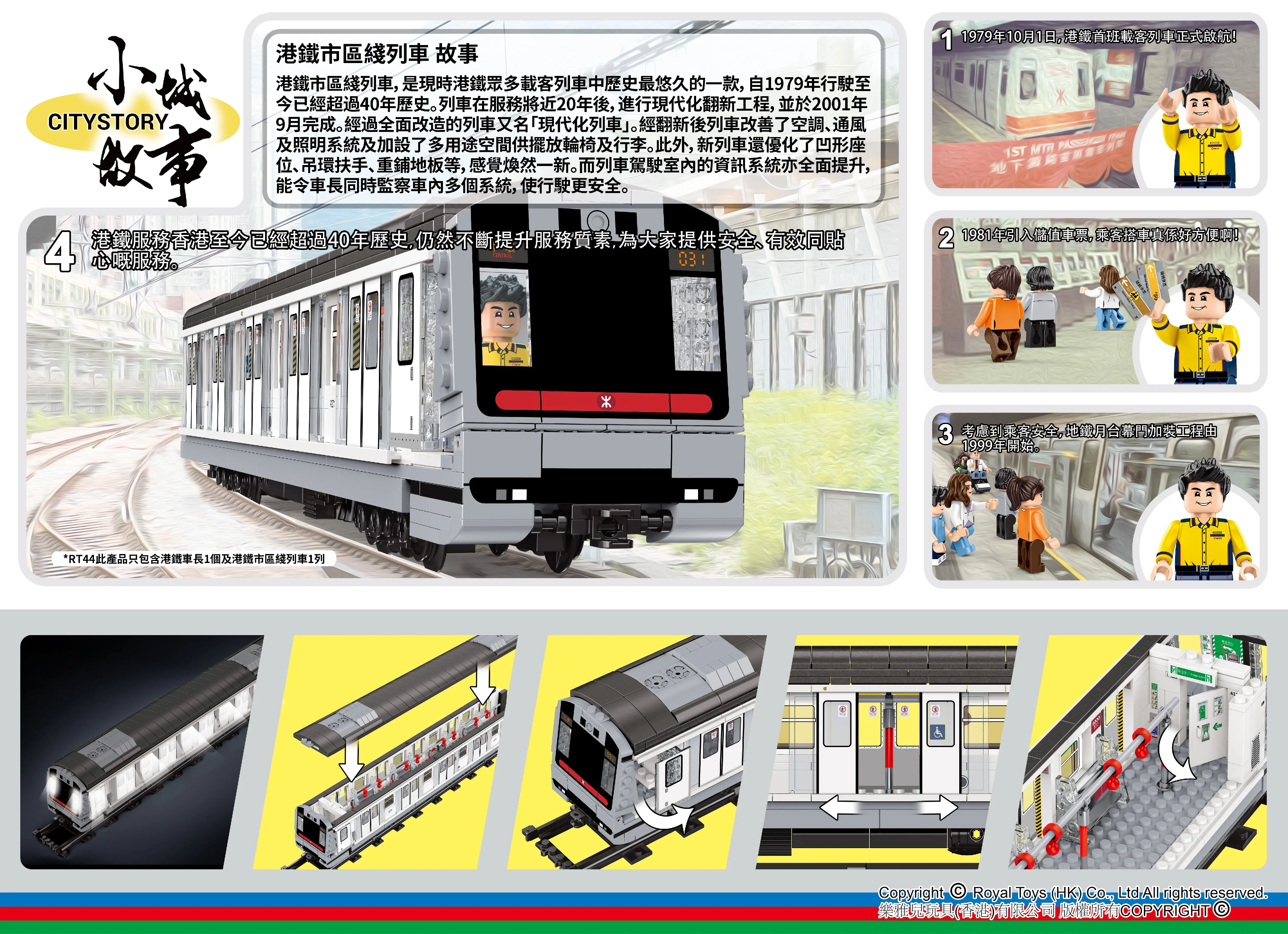 Small town story: Hong Kong Metro City Line Train 乐雅儿玩具Royal Toys RT44 image 5