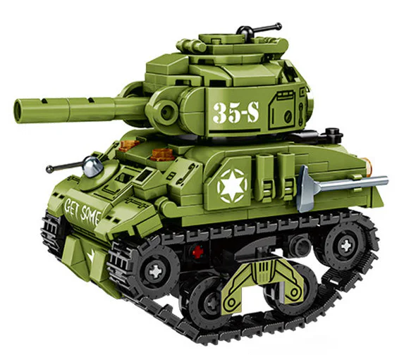 Q-SIZE TANK. SHERMAN TANK 乐毅积木 66022 image 2