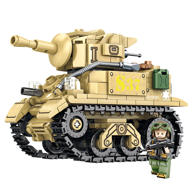 Q VERSION TANK M5 STUART TANK 乐毅积木 66021 image 3