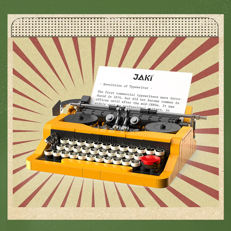 Old-age appliances: machine typewriter 1980 佳奇积木 JAKI JK8216 image 1