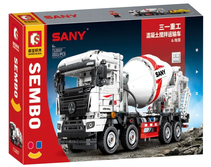 Triple heavy work: concrete mixed transport vehicle & tow pump 森宝 SEMBO 712037 image 1