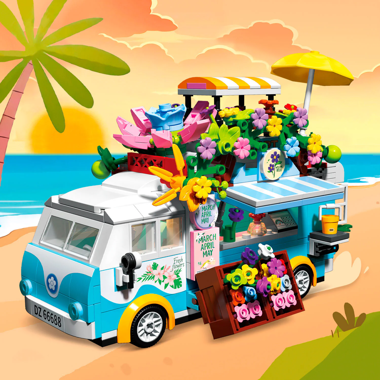 Time restaurant: Romantic flower cart 哲高 ZHEGAO DZ7005 image 4