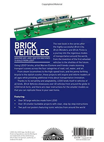 Brick Vehicles: Amazoning Air, Land, and Sea Machines to Build from LEGO (US edition) Barron's Educational ISBN9781438005300 image 1