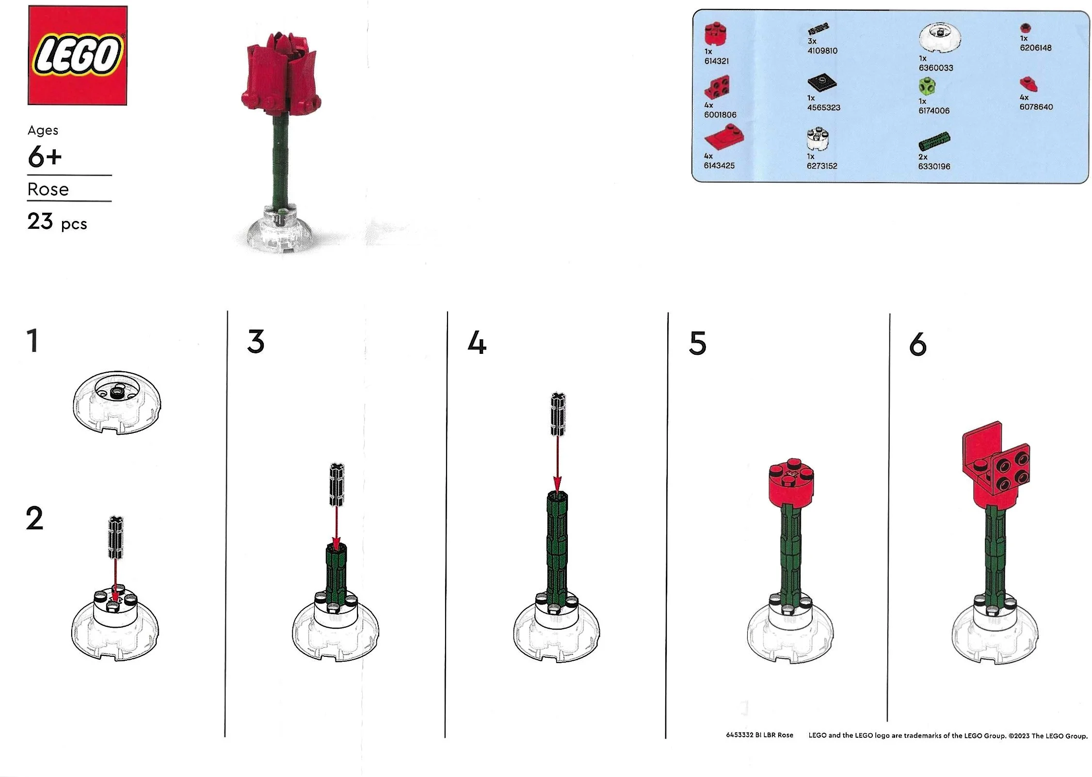 Rose 乐高 LEGO 6453332 image 1