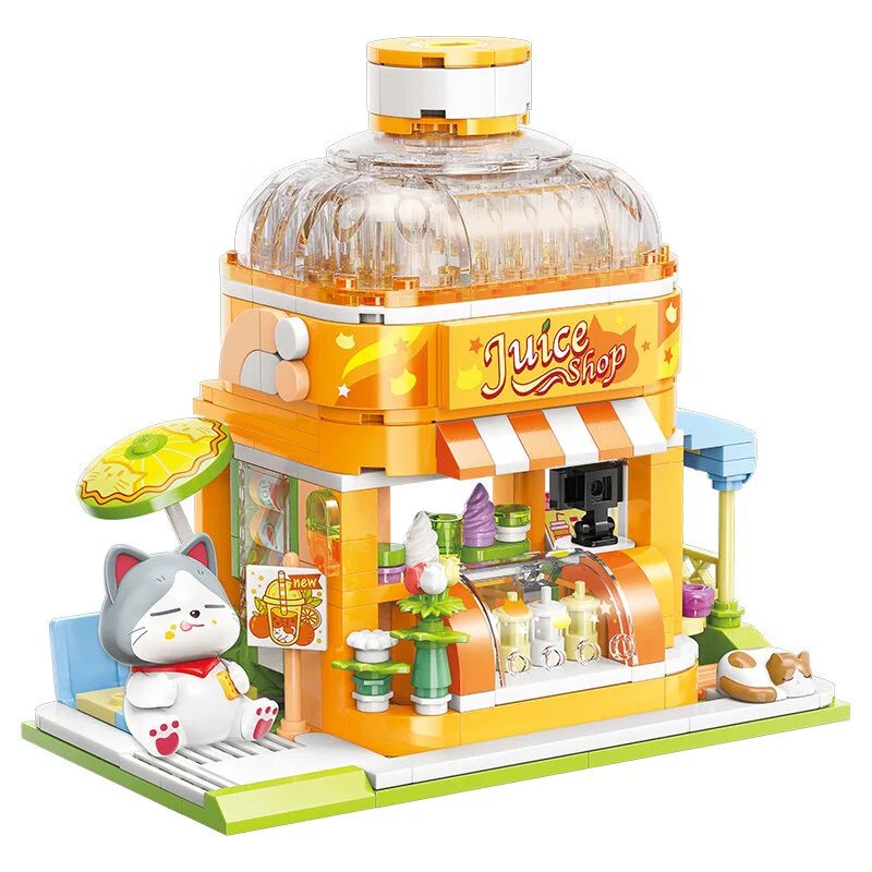 Fun Street Fat Homecat: Blue and White Juice 启蒙 QMAN/ENLIGHTEN/Keeppley K28017
