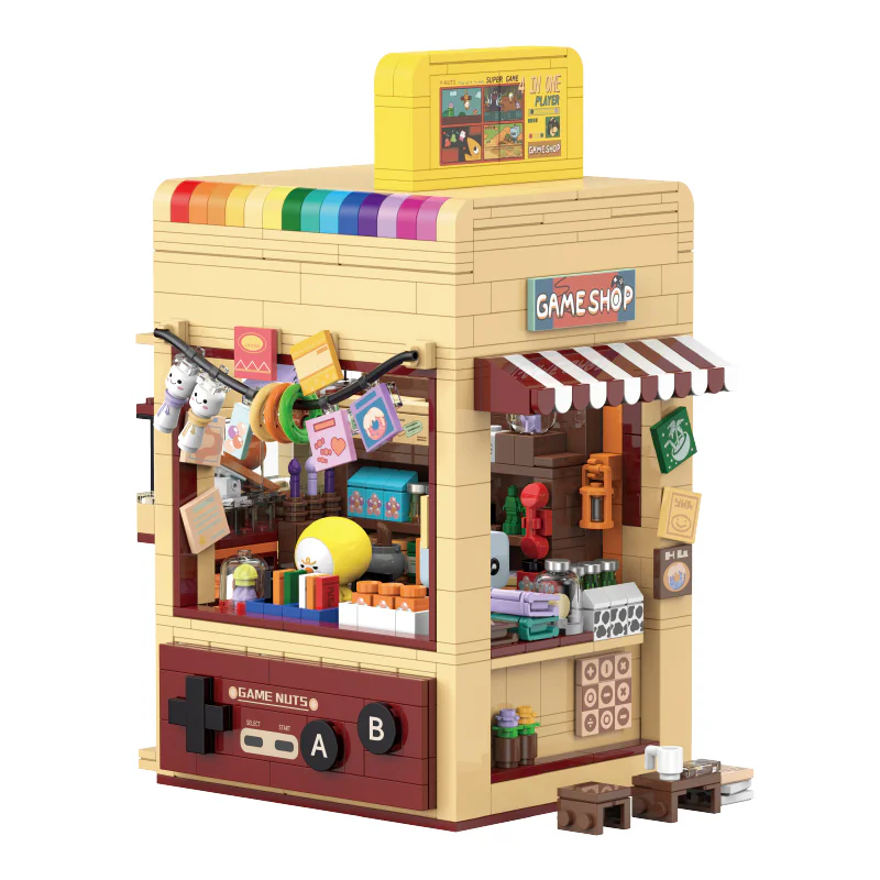 Y-NUTS HAS AN EMOTIONAL SHOP: VIDEO-PLAYING GROCERY STORE 迪库 DECOOL/酷小砖 BrickCool 16302