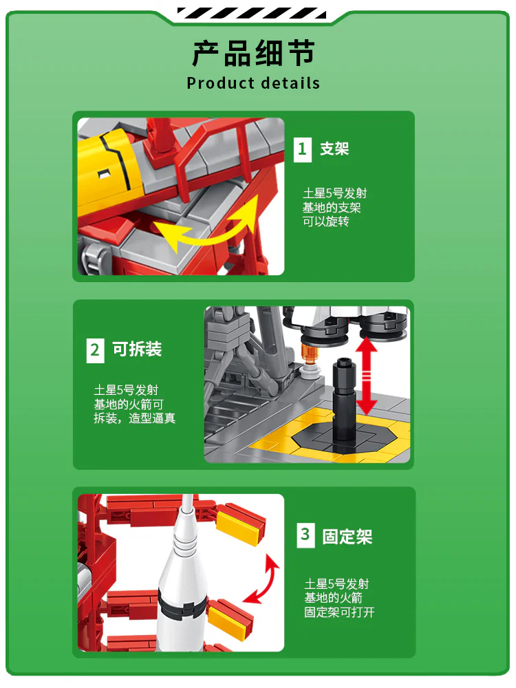 Aerospace: Saturn-5 launch base 潘洛斯 PANLOSBRICK 691007 image 5