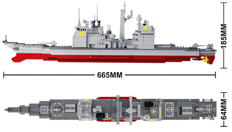 Chinese cruiser 1:350 小鲁班 Sluban M38-B0389 image 2