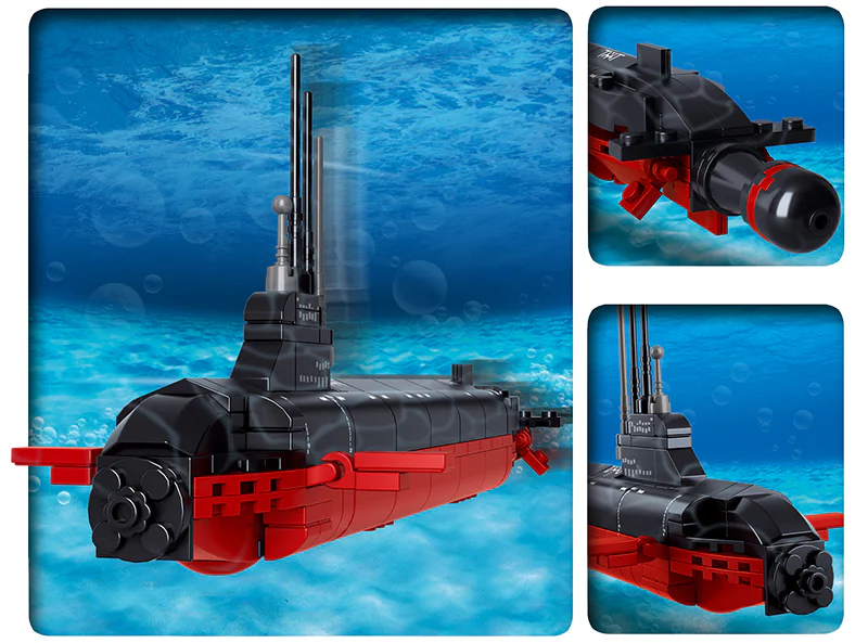 A carrier battle group. A nuclear submarine 小鲁班 Sluban M38-B0391 image 3