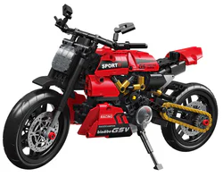 Incandescent vehicles: red transformer motorcycles