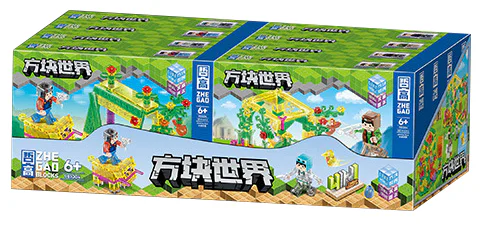 Square World: House of Crystals 4 Crystal Plantation, Crystal Point, Crystal Bird Nest, Crystal Bridge 哲高 ZHEGAO 981004