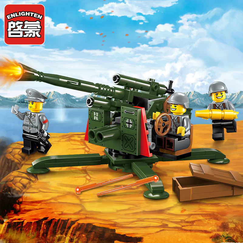 Field series: high and low anti-aircraft guns 启蒙 QMAN/ENLIGHTEN/Keeppley 1704 image 1