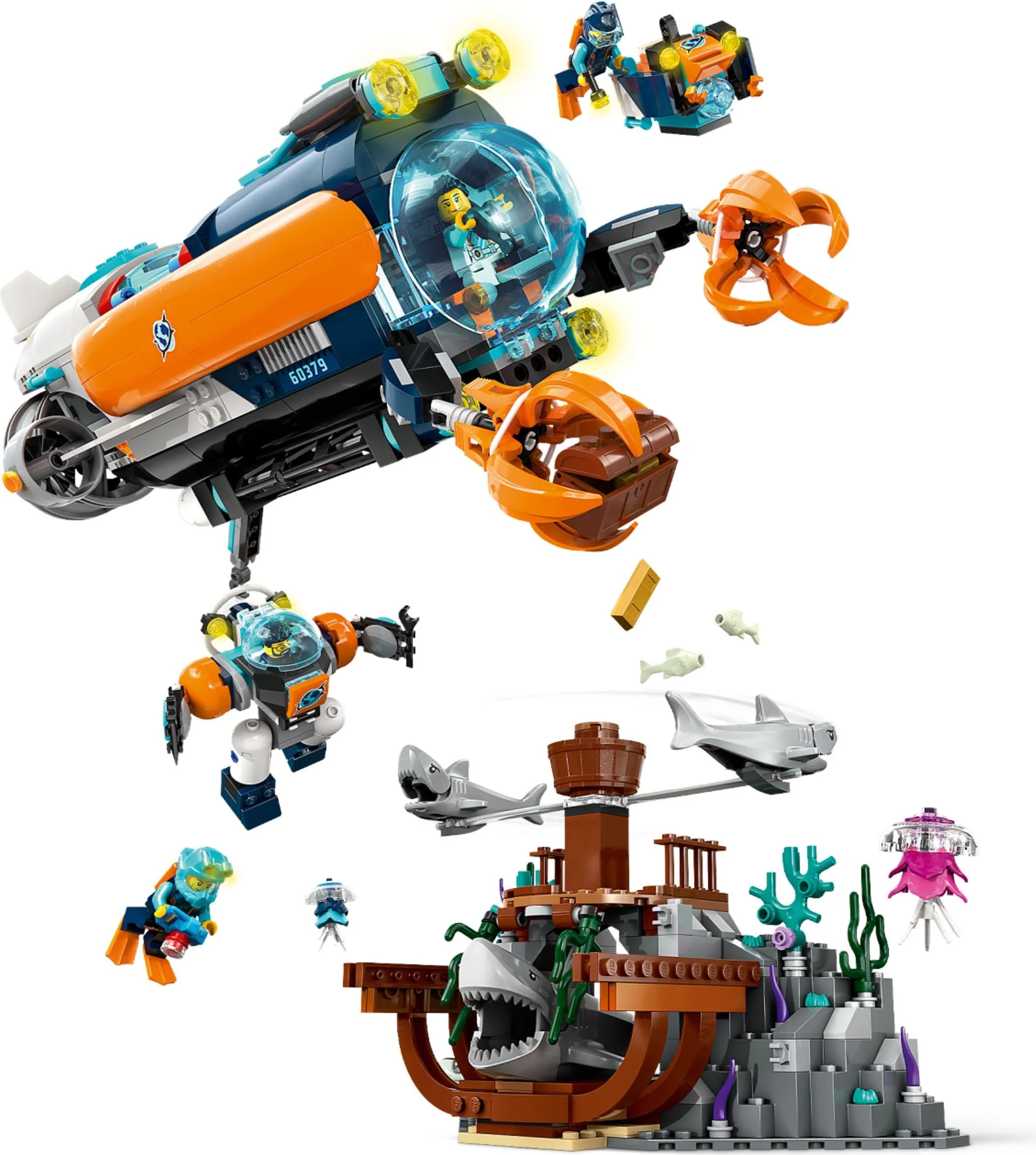 Deep-sea expedition submarine 乐高 LEGO 60379 image 4