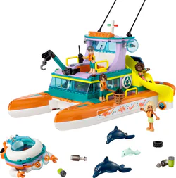 Rescue ship at sea