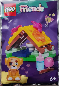 Puppy and doghouse