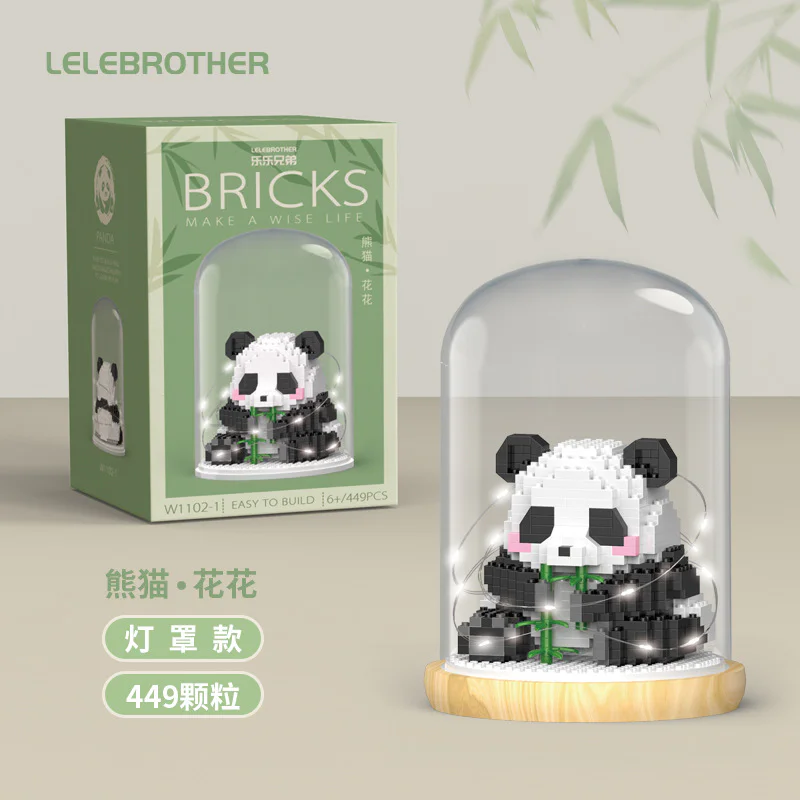 Pandas eat bamboo 乐乐兄弟LELE BROTHER W1102 image 2