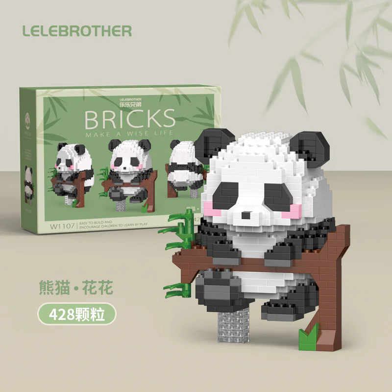 Panda flowers climb trees 乐乐兄弟LELE BROTHER W1107