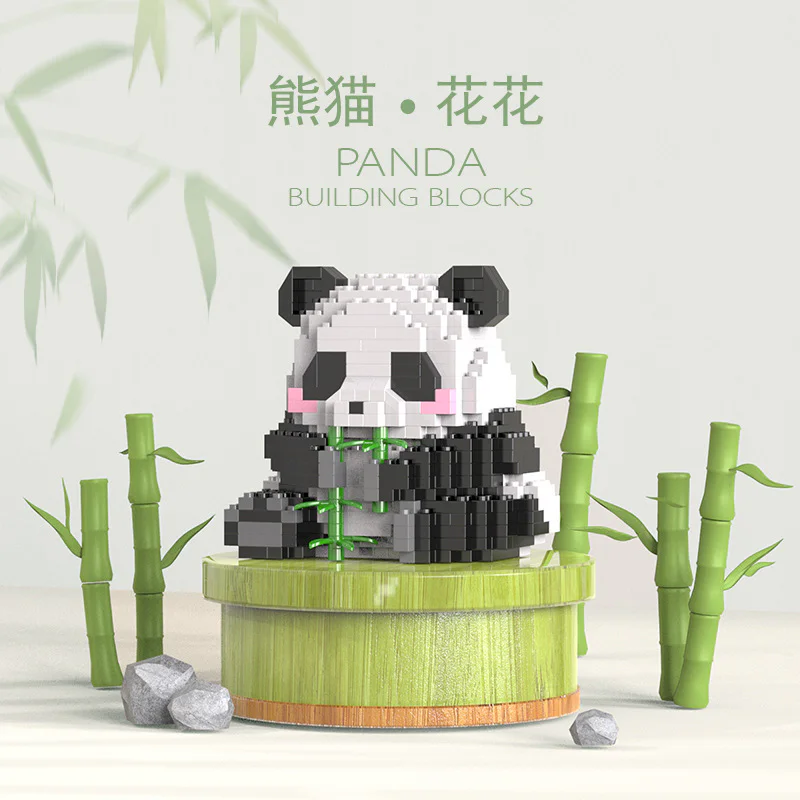 Pandas eat bamboo 乐乐兄弟LELE BROTHER W1102 image 3