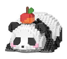 A panda with a flower ass
