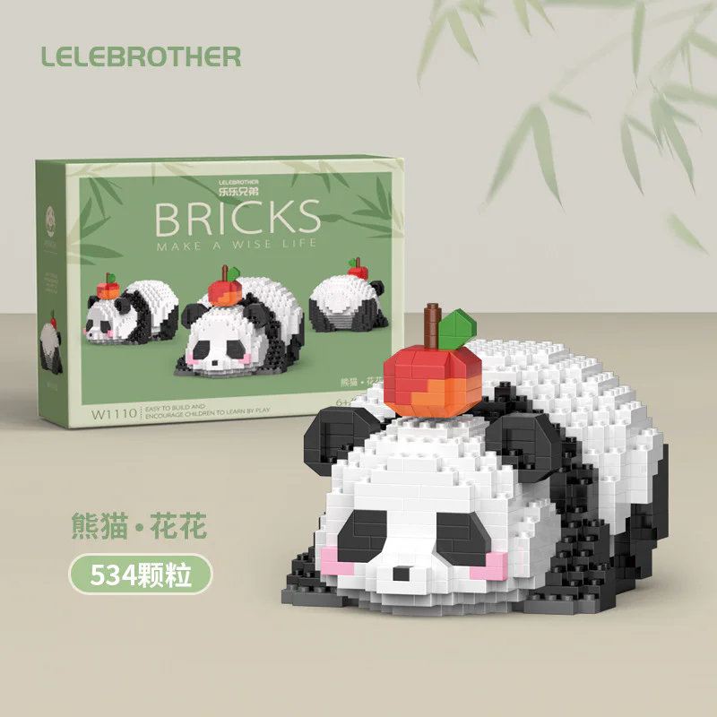A panda with a flower ass 乐乐兄弟LELE BROTHER W1110 image 1