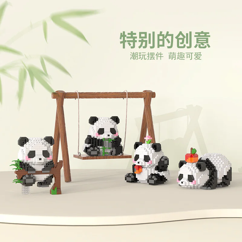 Panda flower bag, 12 of them 乐乐兄弟LELE BROTHER W1113 image 1