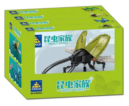 Insect family, section 4. Monochrome, Butterfly, Worm, caterpillar 开智 KAZI/高博乐 GBL KY80042