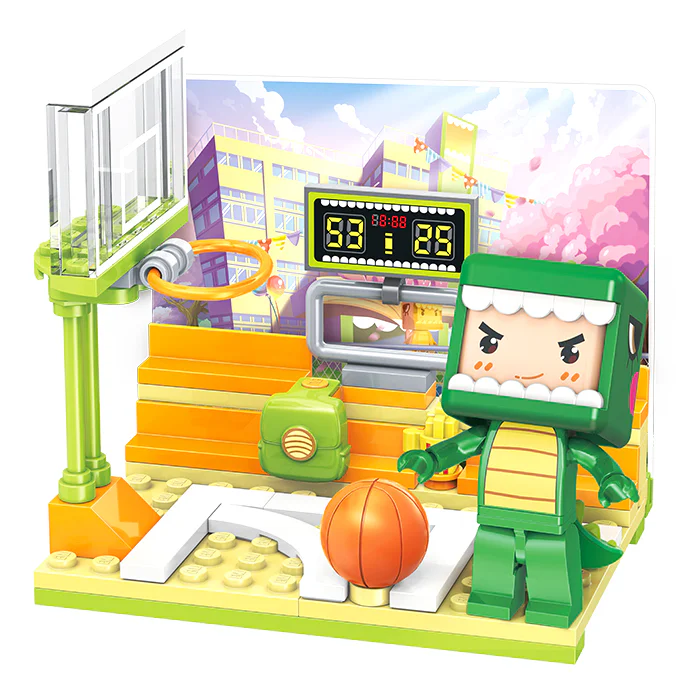 Miniworld: Happy Campus 6 Dynamic Basketball Fields, Art Gallery, Health Care Room, Science Astronomy, Cool Swimming Pool, Sweet Classroom QMAN/ENLIGHTEN/Keeppley 72030 image 1