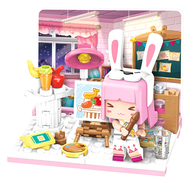 Miniworld: Happy Campus 6 Dynamic Basketball Fields, Art Gallery, Health Care Room, Science Astronomy, Cool Swimming Pool, Sweet Classroom QMAN/ENLIGHTEN/Keeppley 72030 image 2