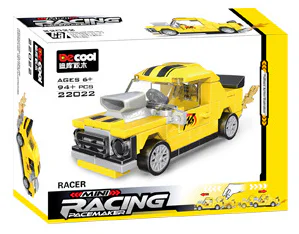 Return vehicle: yellow muscle car 迪库 DECOOL/酷小砖 BrickCool 22022 image 1