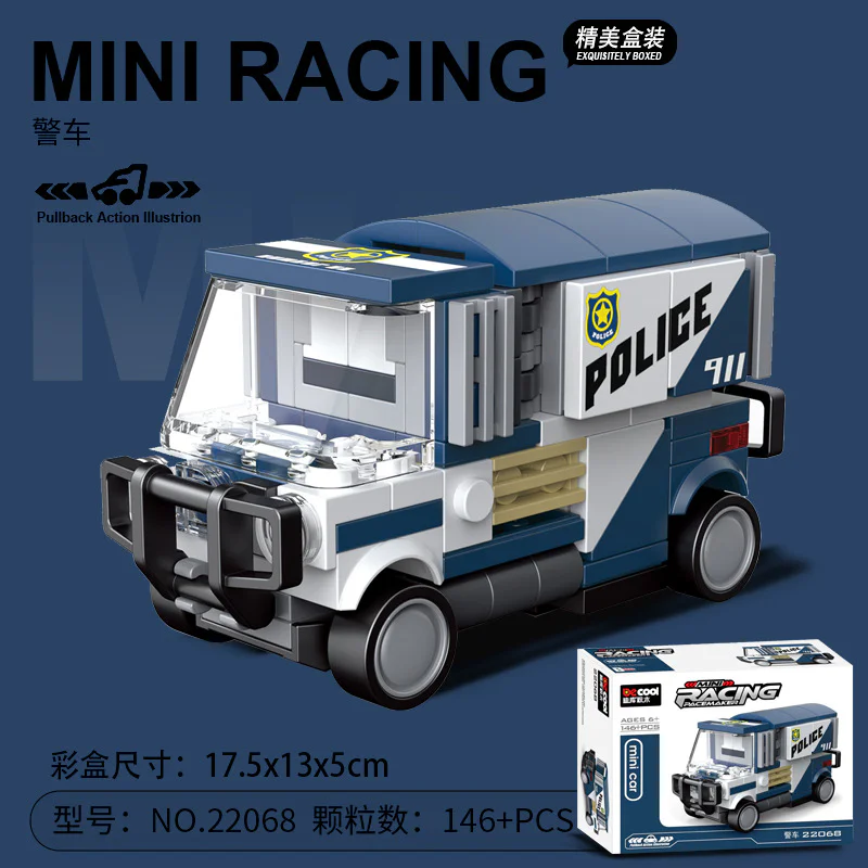 Mini Recycle: Police Car 迪库 DECOOL/酷小砖 BrickCool 22068 image 1