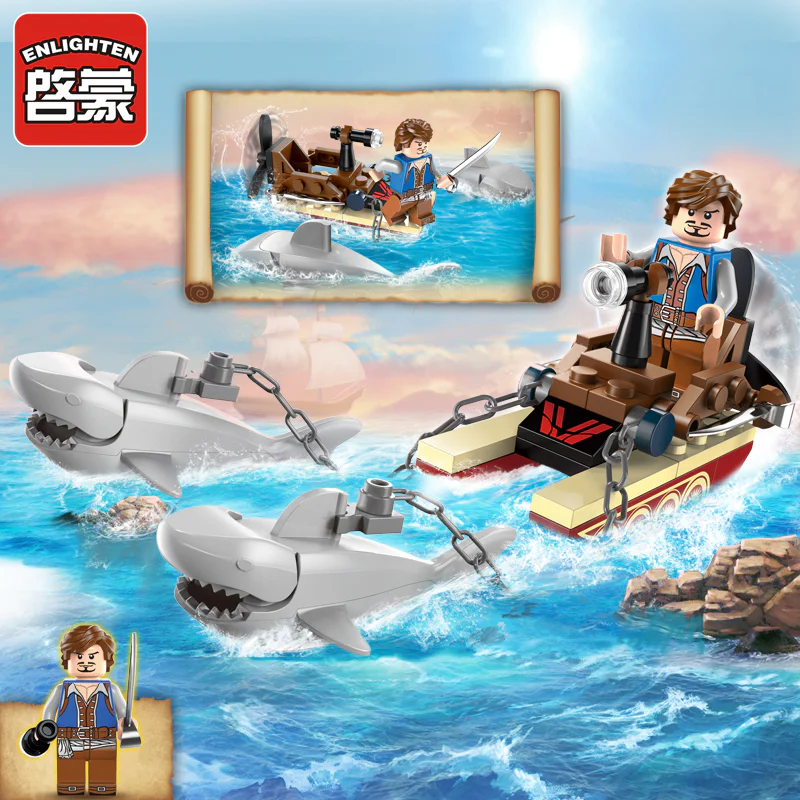 Legendary pirates: Shark Task Force 启蒙 QMAN/ENLIGHTEN/Keeppley 1302 image 1