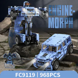 Remotely deformed Land Cruiser, blue
