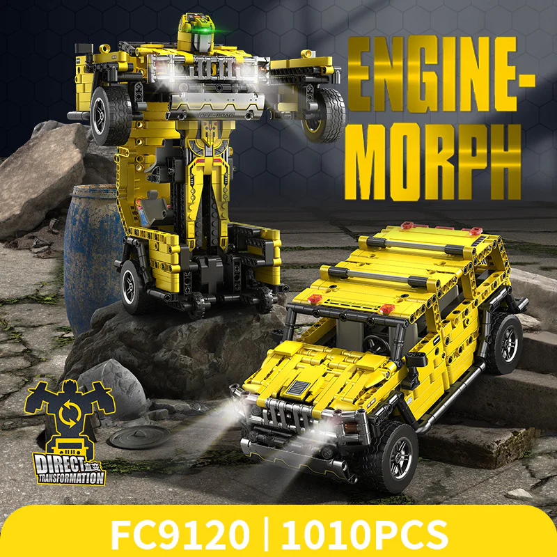 Remotely deformed Land Cruiser, yellow 方橙积木 Forange FC9120