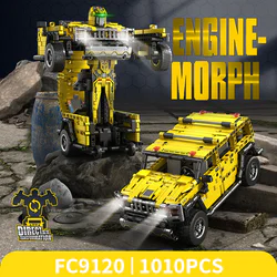 Remotely deformed Land Cruiser, yellow