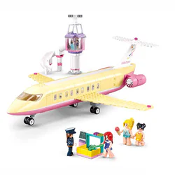 The pink dream: Starting a vacation, a holiday plane
